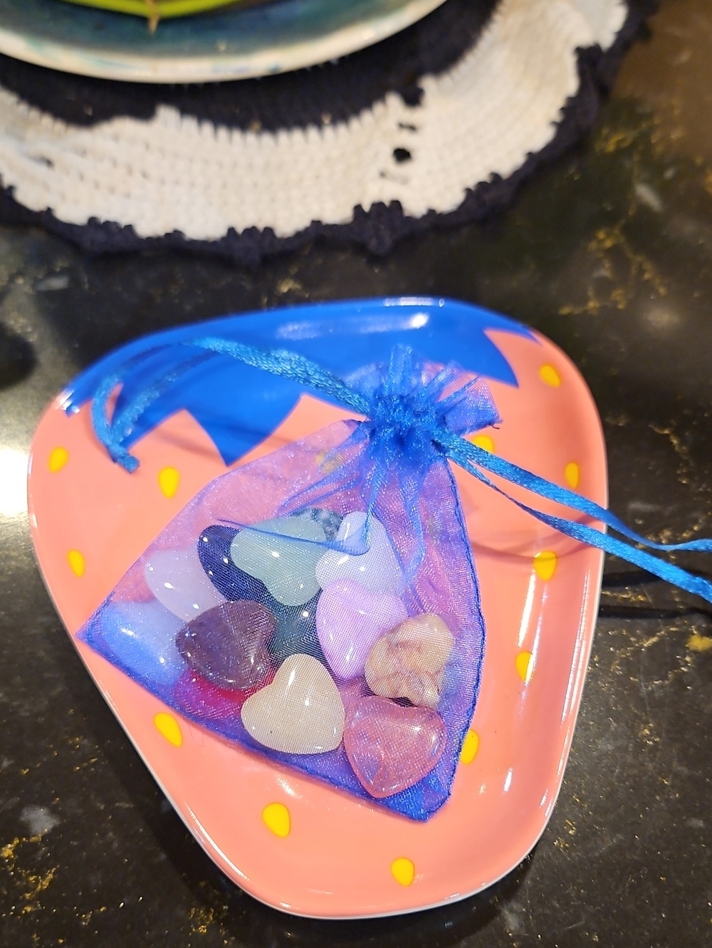 Healing Heart Crystals With Trinket Tray